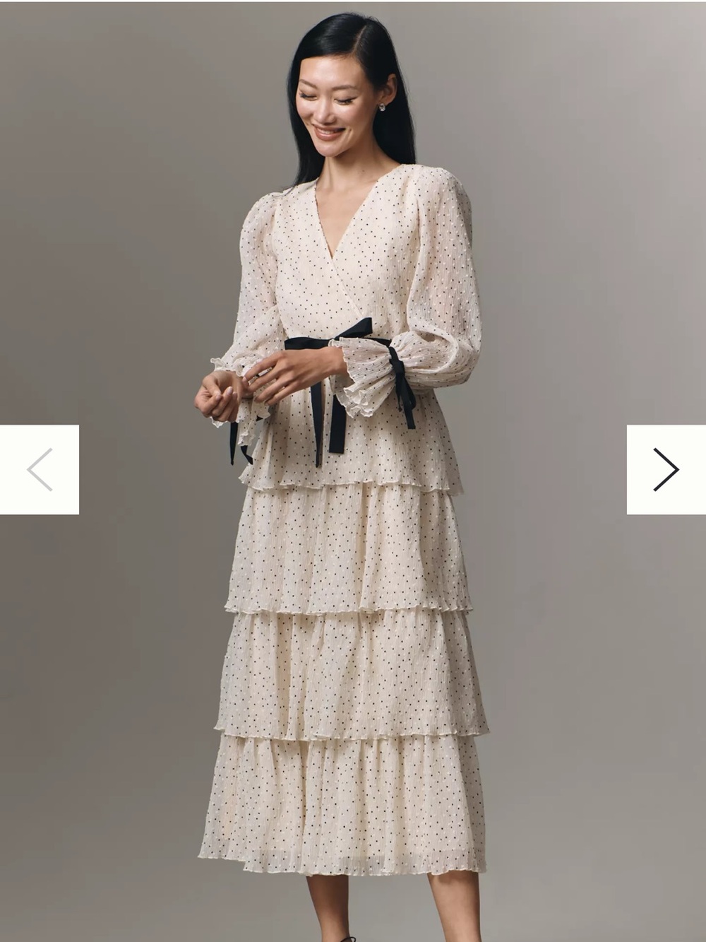 Anthropologie (Arose Studio) Long-Sleeve Tiered Dress